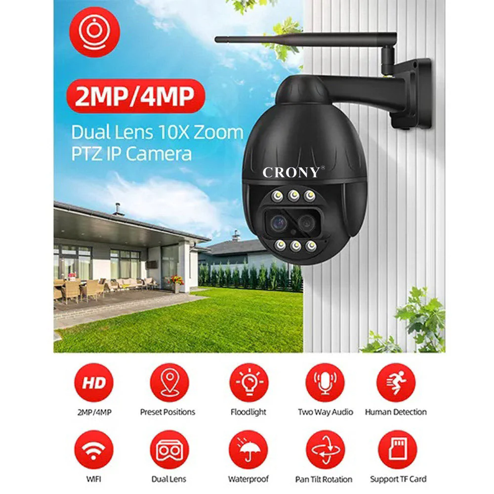 VST-DL26G-3IN1-4MP-10X 4G Camera Dual Lens 4K WiFi/Lan/4G GSM Pan Tilt Zoom Smart Security Camera - Image 9