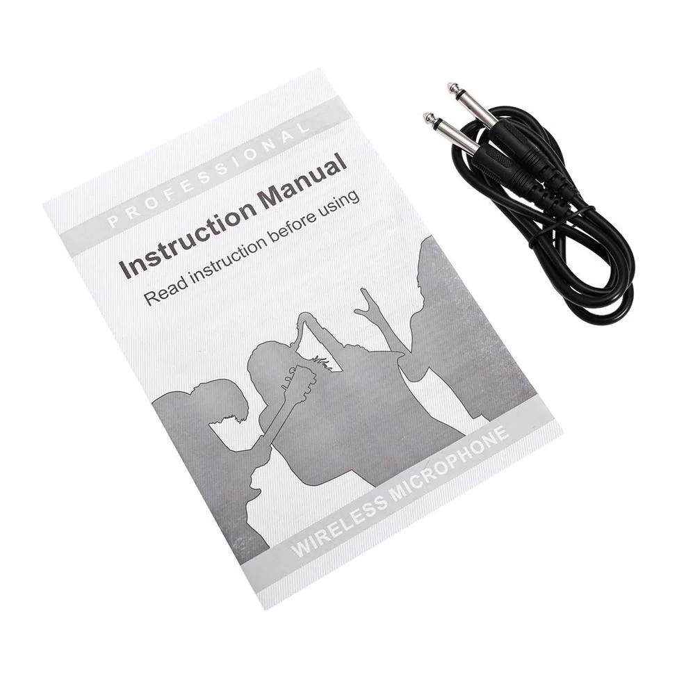 WEISRE WM-03V  Dual wireless microphone Professional 210 - 280MHz VHF Wireless Handheld Dual Channel Transmitter Mic Set - Image 6