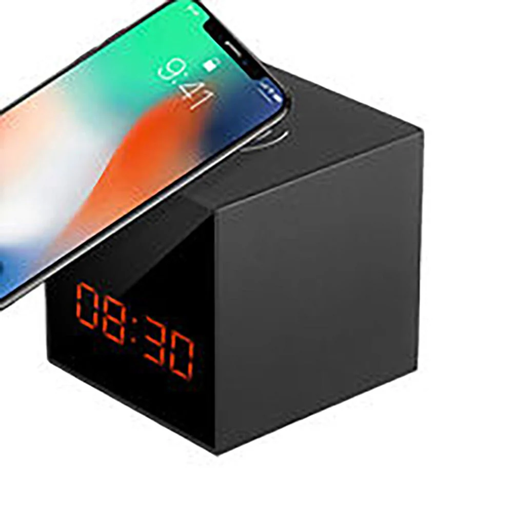 Crony Wireless Smart camera with Wireless charger clock Phone Charger WIFI Hidden CCTV - Image 5