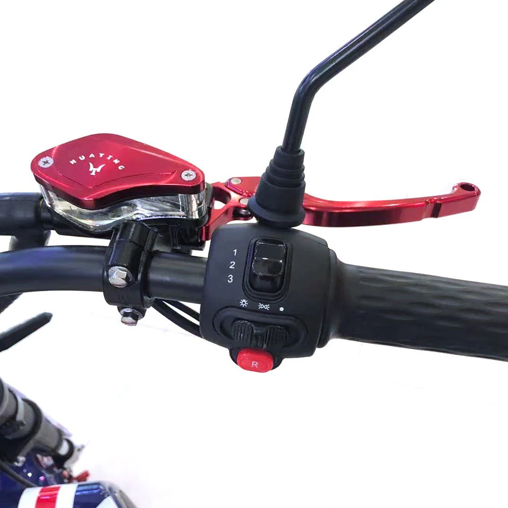 CRONY NEW X1 Harley Electrocar car With BT Speaker Electrocar car Citycoco Fat Tire Electric Motorcycle | RED spider - Image 9