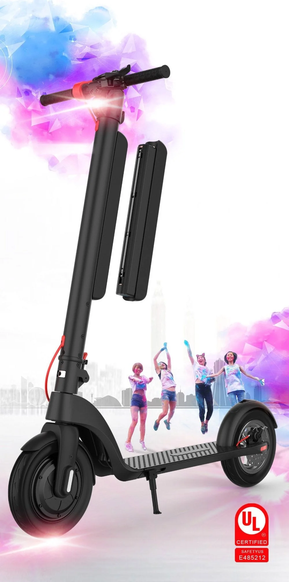 CRONY X8 Electric Kick Scooter Max speed 38KM Replaceable dual battery capacity Foldable10 inch - Image 13