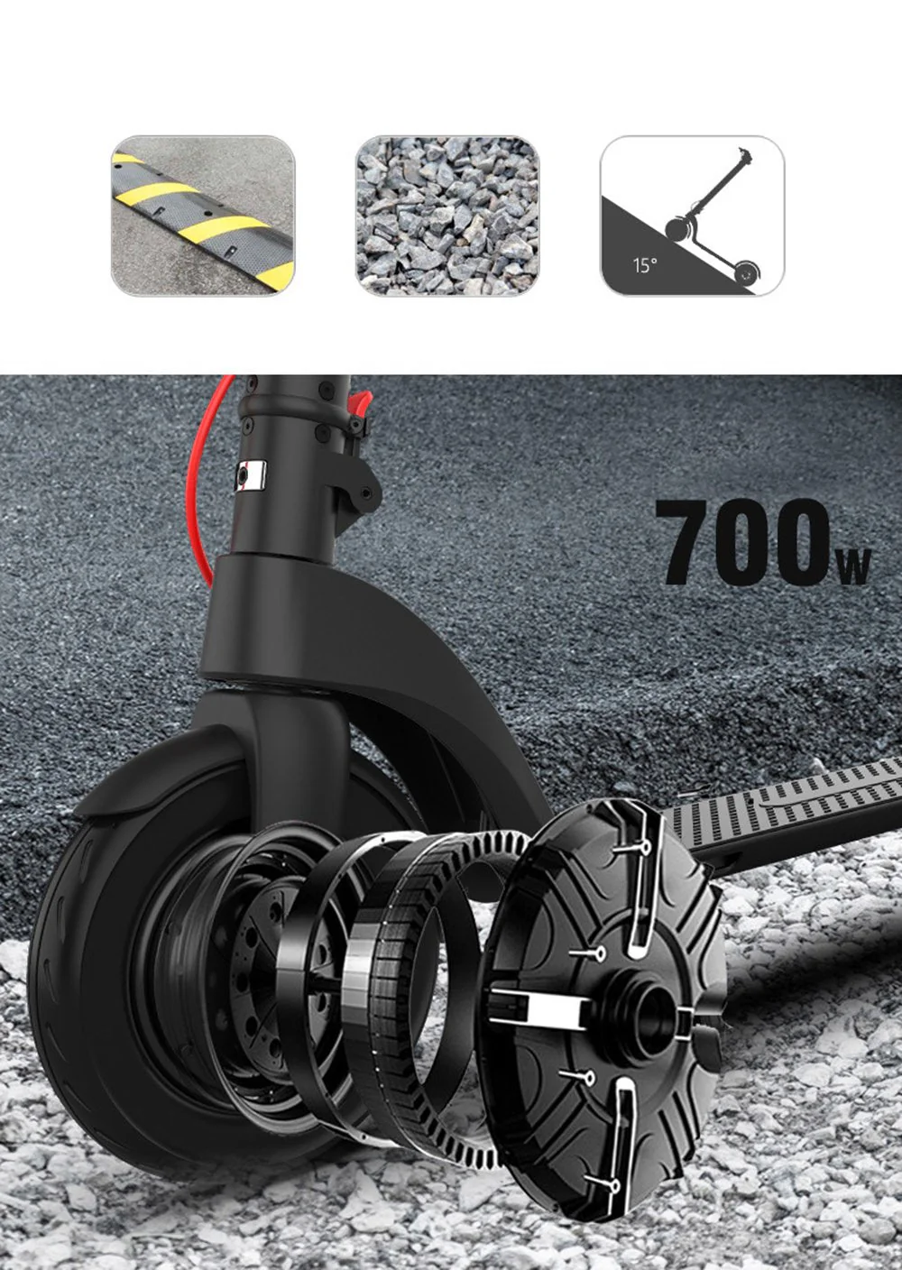 CRONY X8 Electric Kick Scooter Max speed 38KM Replaceable dual battery capacity Foldable10 inch - Image 16