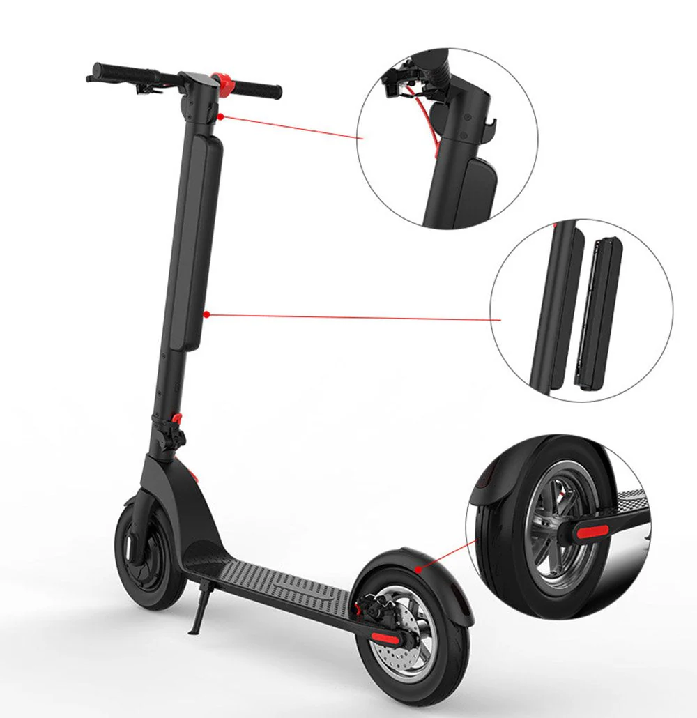 CRONY X8 Electric Kick Scooter Max speed 38KM Replaceable dual battery capacity Foldable10 inch - Image 18