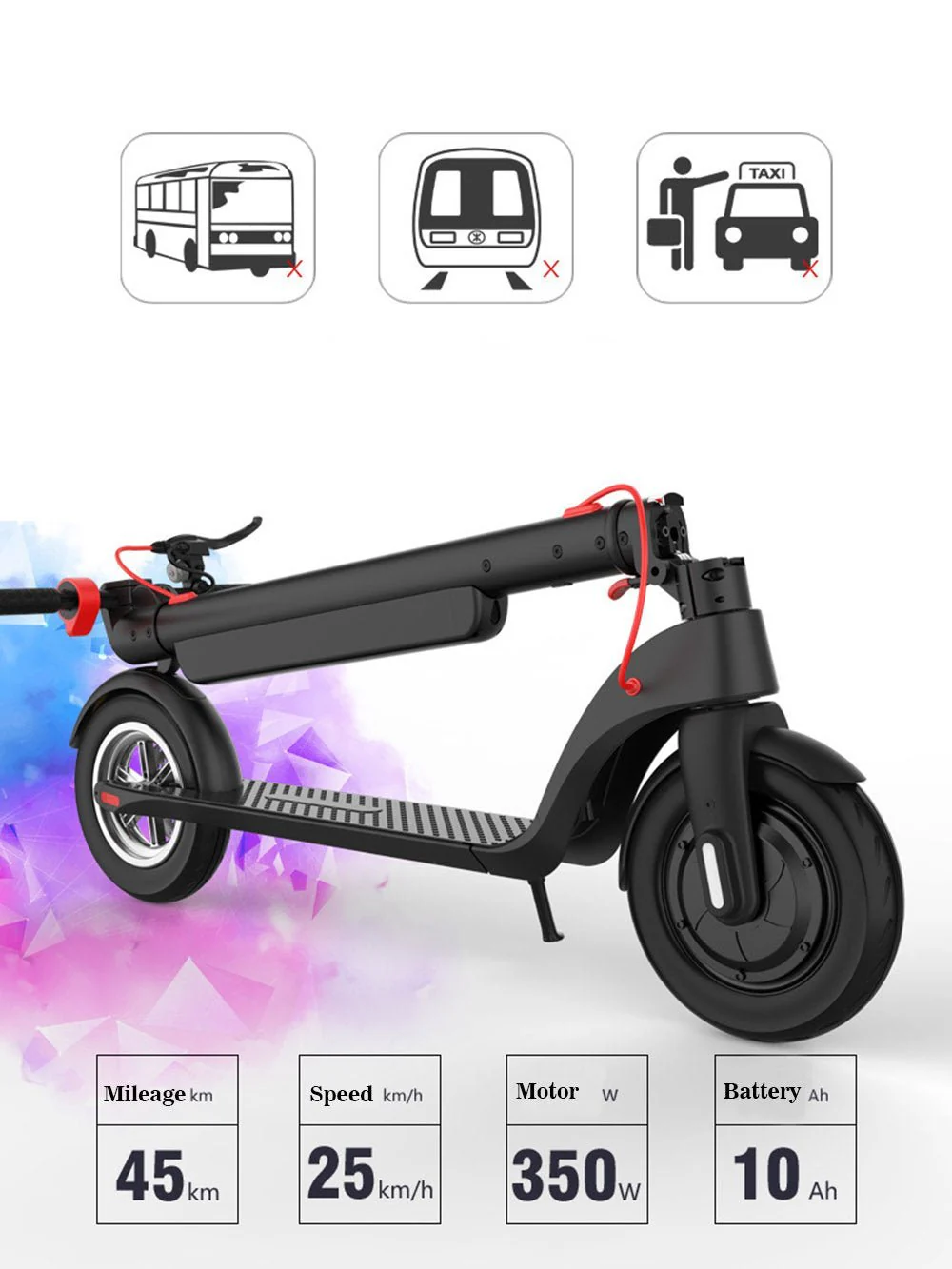 CRONY X8 Electric Kick Scooter Max speed 38KM Replaceable dual battery capacity Foldable10 inch - Image 19