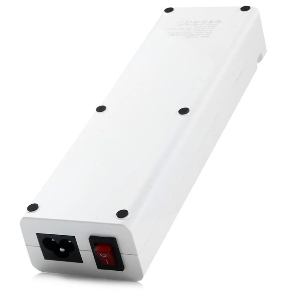 CRONY YC-CDA9 2+socket 6 USB Ports 2 Sockets with US Plug White - Image 3