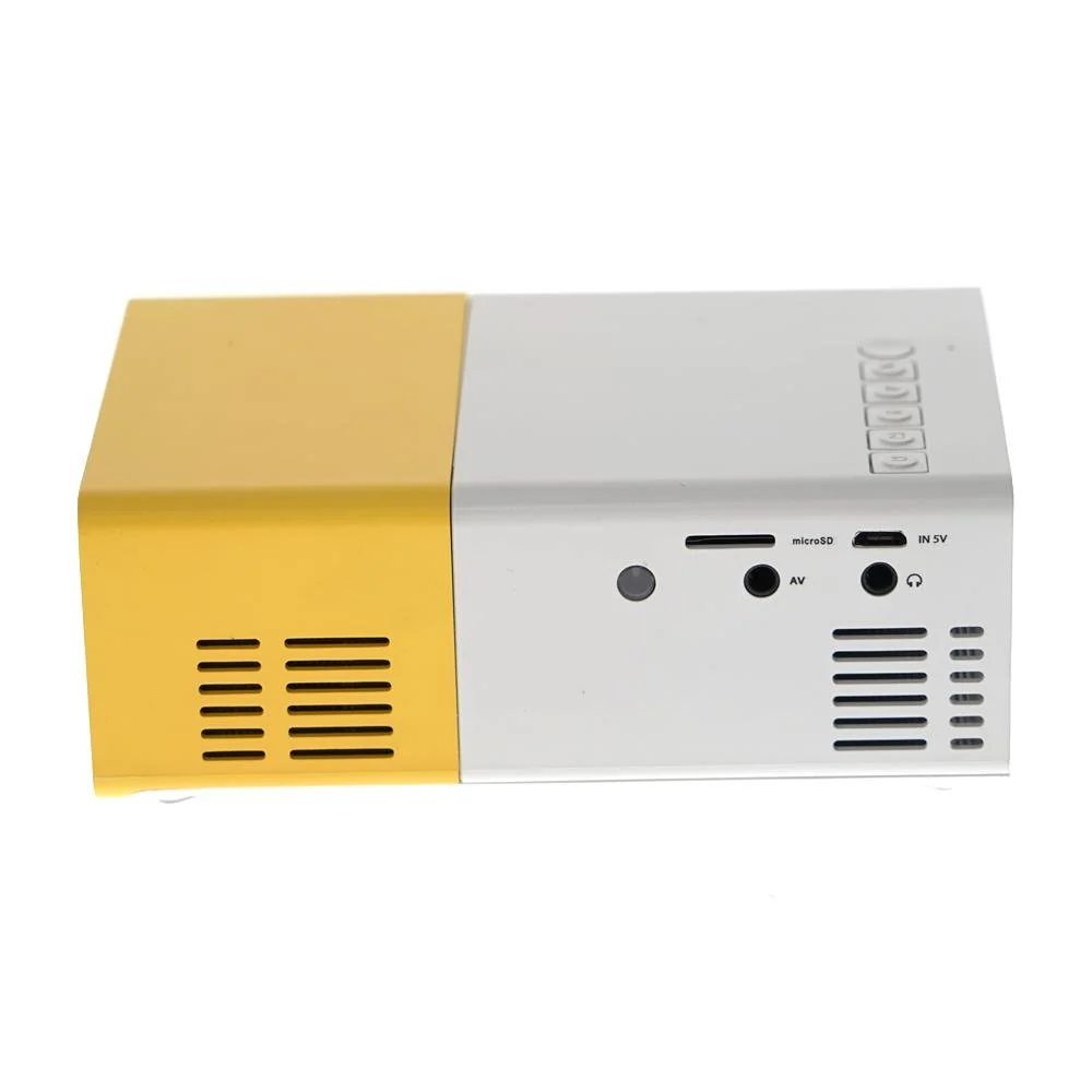 YG300  LED Projector 400-600 Lumens 320 x 240 Pixels 1080P Home Media Player With Remote Control -Yellow - Image 4